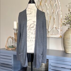 GAP Gray Cardigan Sweater Lightweight Knit